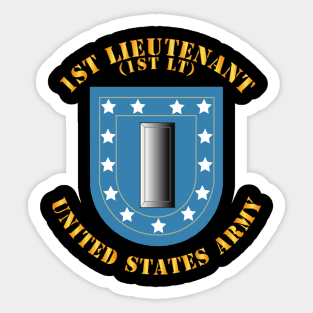 Army - 1st Lieutenant Flash w Rank - 1LT Sticker